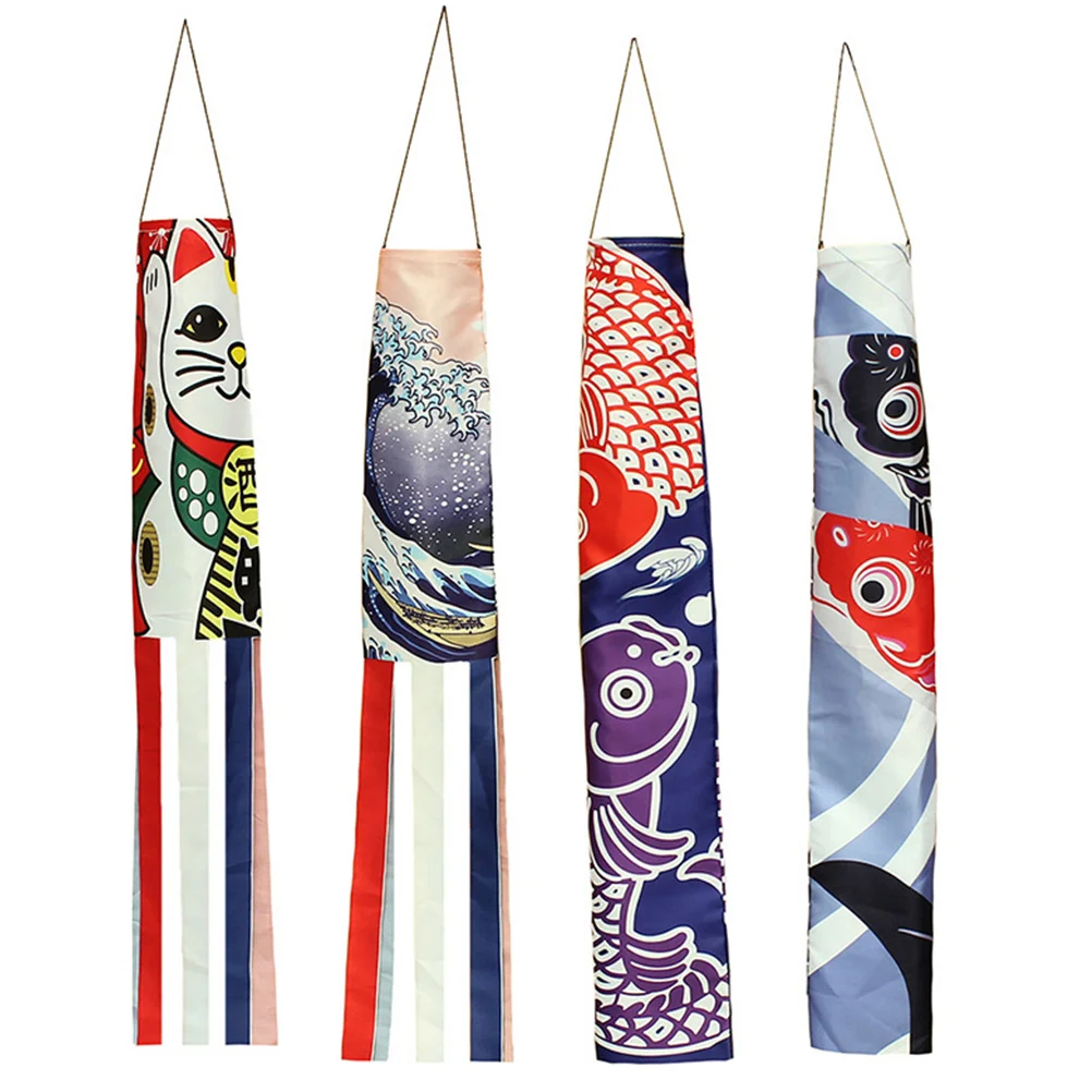 

Windsock Flag Fish Japanese Hanging Wind Streamer Carp Garden Koinobori Decorative Flags Decor Outdoor Direction Windsocks Lucky