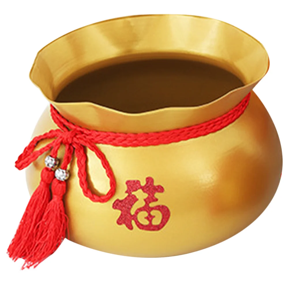 

Ceramic Flower Pot Feng Shui Treasure Basin Vase Prosperity Figurine Money Bowl Ornament Housewarming Congratulatory Gift