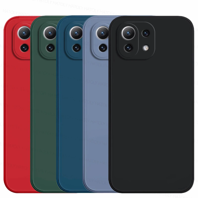 

For Xiaomi Mi 11 Case Cover Xiaomi 12 Lite 11i 11T 12S Pro Ultra Shockproof Liquid Silicone Phone Cover Redmi Note 10 11S 11 Pro