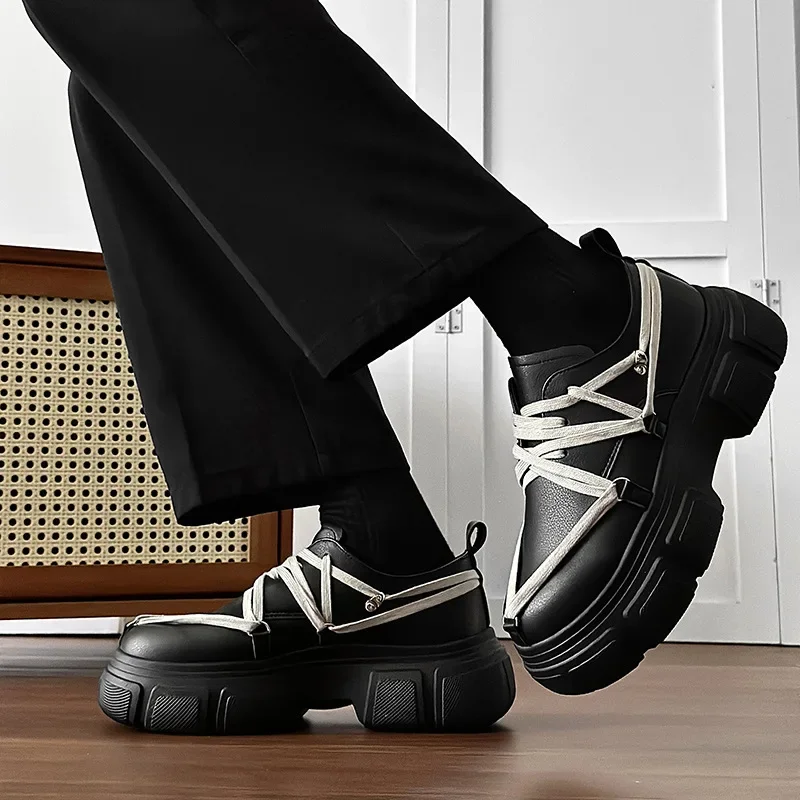 Debi Shoes мужские туфли на платформе с толстой подошвой осень 2024 Новое поступление