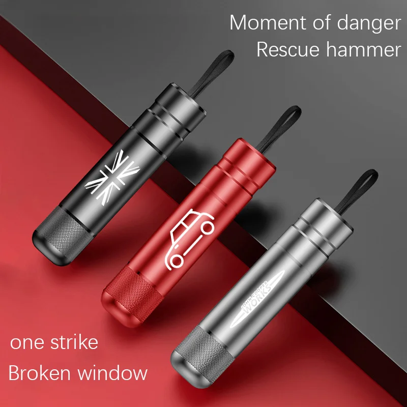 

Car Safety Hammer For Mini Cooper JCW R56 R57 R58 R59 R61 F54 F55 F56 F60 Auto Window Breaker Seat Belt Cutter Car Accessories