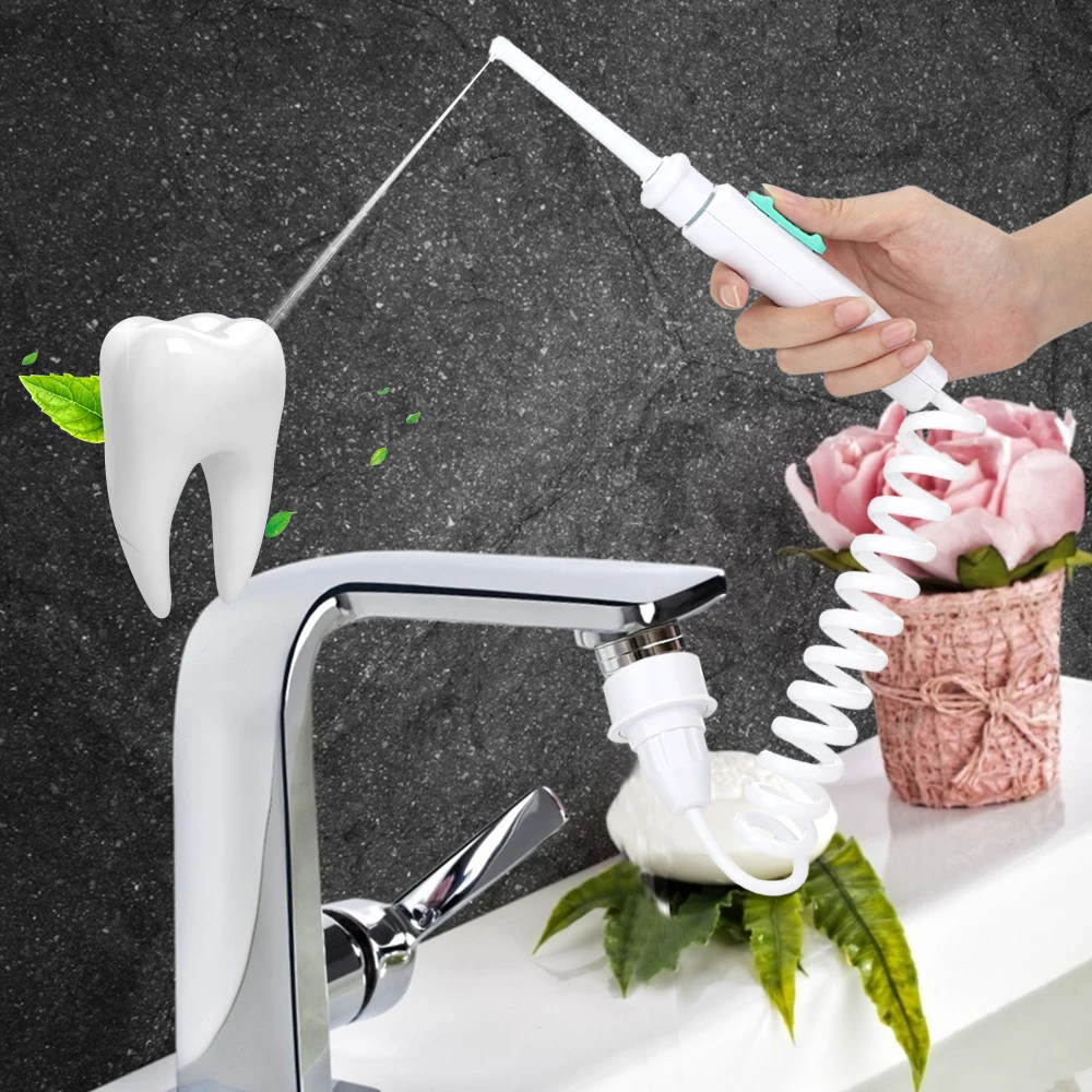 

Dental Water Flosser Faucet Oral Irrigator Water Jet Floss Dental Irrigator Dental Pick Oral Irrigation Teeth Cleaning Tools