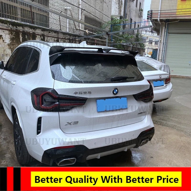 

For BMW X3 Spoiler 2018-2020 BMW X3 G01 High Quality ABS Plastic Material Carbon Fiber Look Car Rear Wing Color Rear Spoiler