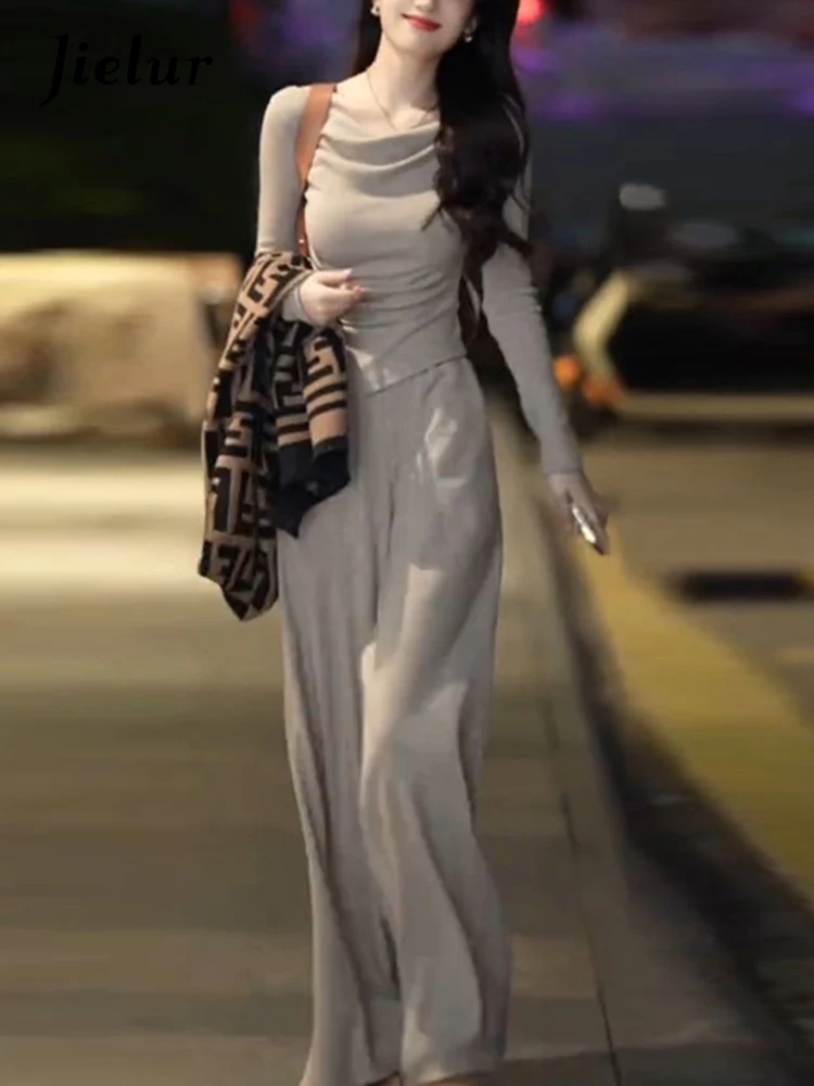 Jielur Весеннее Новое однотонное приталенное женское платье милое элегантное