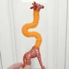 New Giraffe Pop Tubes Toys Kids Sensory Learning Toy Stress Relief Squeeze Fidget Toy Retractable Plastic Tube Decompression Toy 3