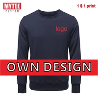 mytee spring and autumn new mens fashion brand sweater group logo custom embroidery printing classic solid color sweatshirt top