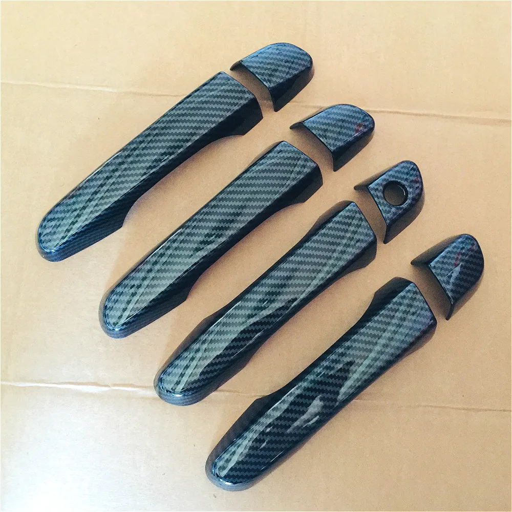 

Для Hyundai Creta Hyundai Ix25 2015 2016 2017 2018 2019 хромированная крышка дверной ручки из углеродного волокна, молдинг, декоративная накладка, крышка