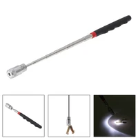 magnetic telescopic pick up tool led light flexible spring magnet pickup tool grab grabber for garbage pick up arm extension