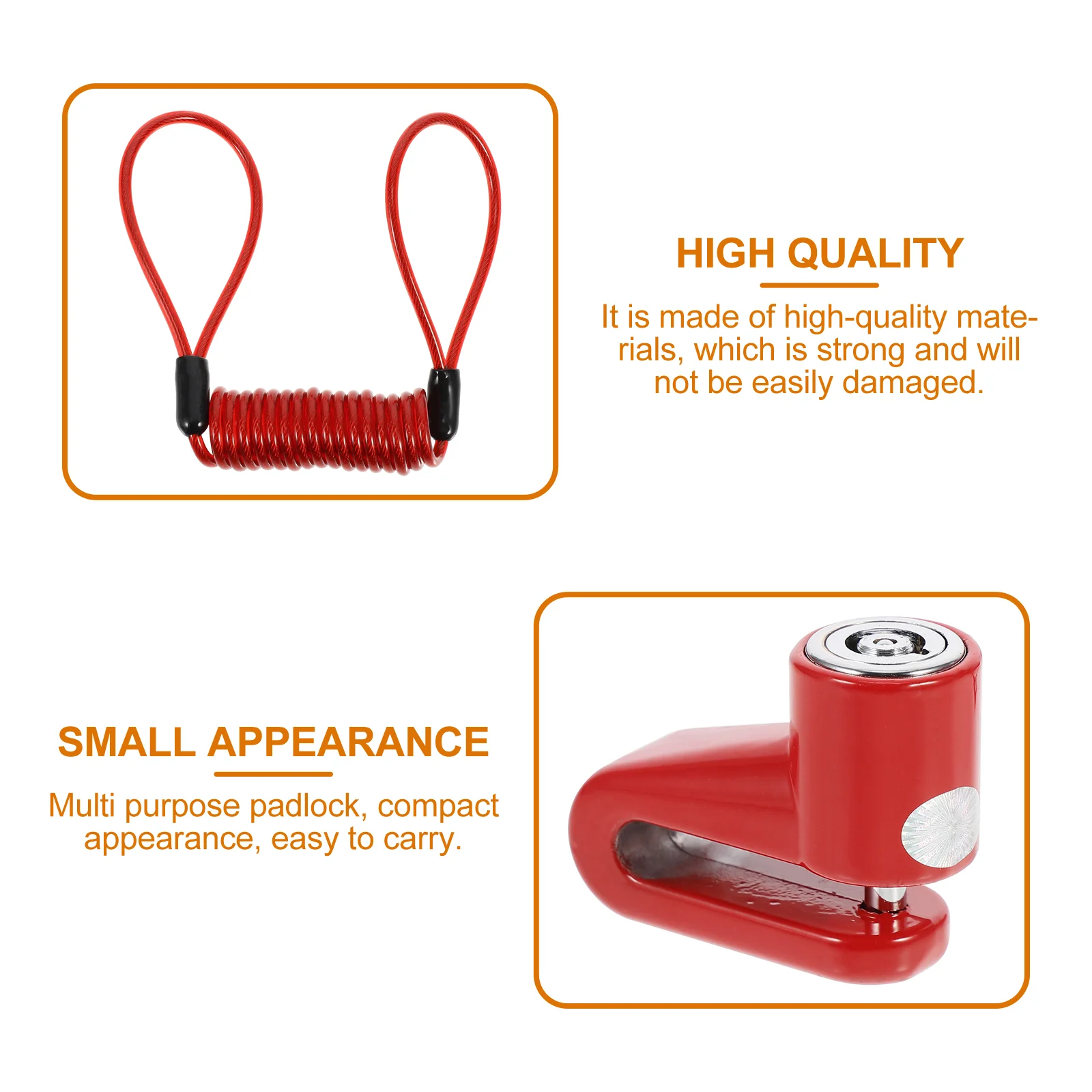 Водонепроницаемый замок дискового тормоза для мотоцикла стальная проволока