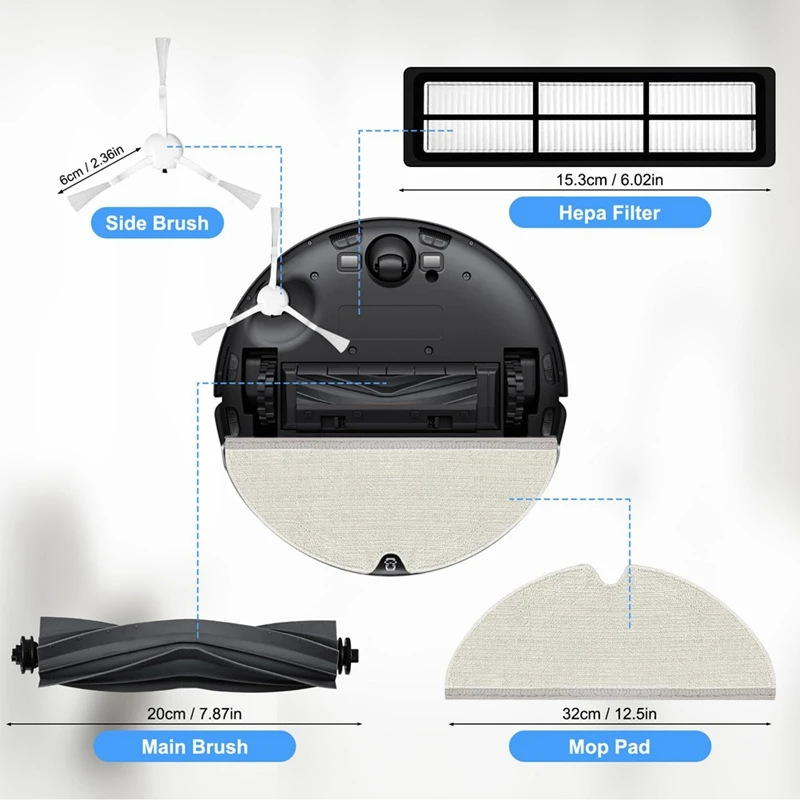 Набор аксессуаров для робота-пылесоса Dreame D9 / Max L10 Pro роликовая щетка фильтры
