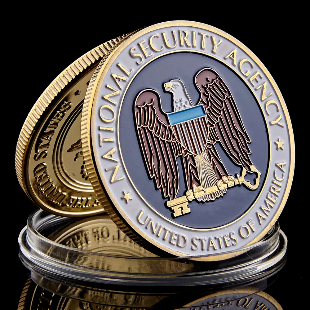 

Позолоченные монеты Агентства национальной безопасности США SMJY