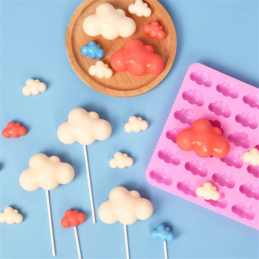 

36 Cavities Cloud Shape Silicone Mold Fondant Cake Decor Epoxy Resin Mold Bakeware DIY Jelly Ice Cube Pudding Baking Tool