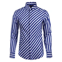 high quality luxury shirt men 2022 spring summer new lapel striped stitching slim fit mens fashion mens business casual shirt