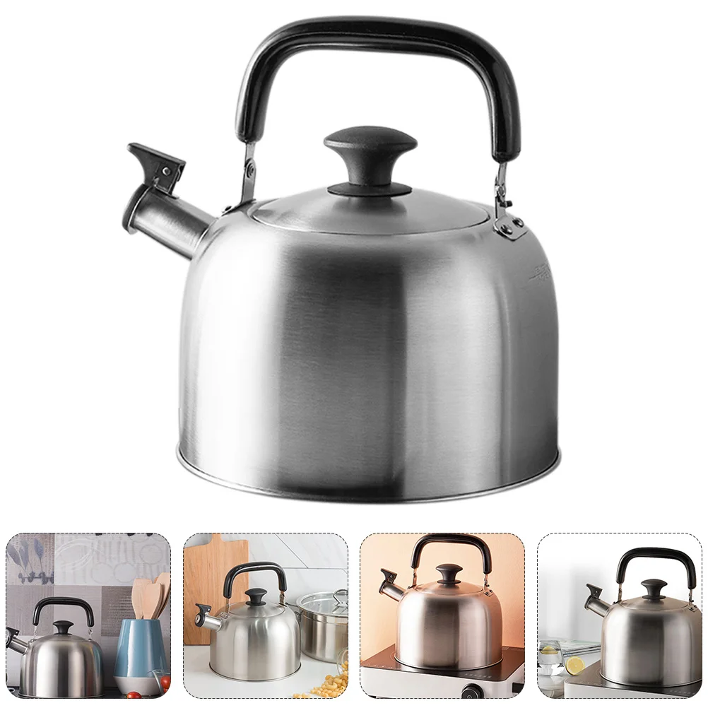 

1 шт., прочный нержавеющий практичный эргономичный портативный чайник со свистком