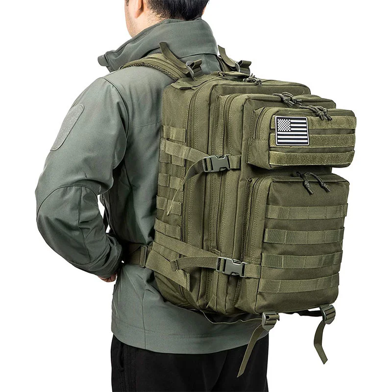 

Large Backpack 50L Capacity Men Army Military Tactical Waterproof Outdoor Sport Hiking Camping Travel 3D Rucksack Bags For Men