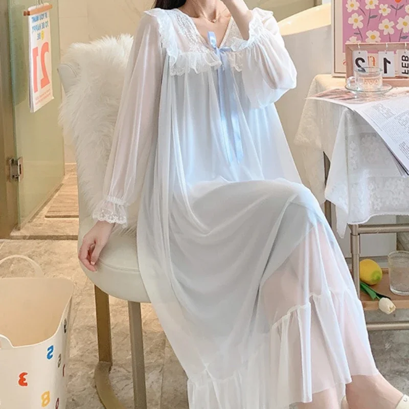 Женская винтажная Ночная рубашка в викторианском стиле