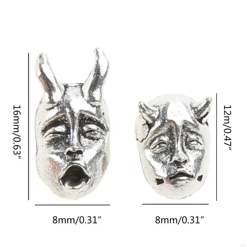 T5Uf Fashion Devil Prajna Skull Wears Trend Rogned Серьги для лица прохладные серьги -хрустяки