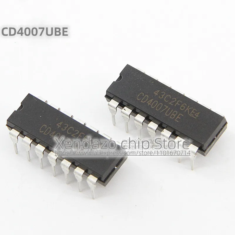 5 шт./лот CD4007UBE CD4007U CD4007 DIP-14 пакет CMOS двойной вспомогательный инвертор логический чип