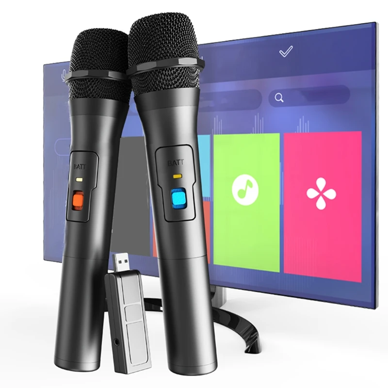 2 шт. комплекты беспроводной микрофонной системы домашняя вечеринка умный