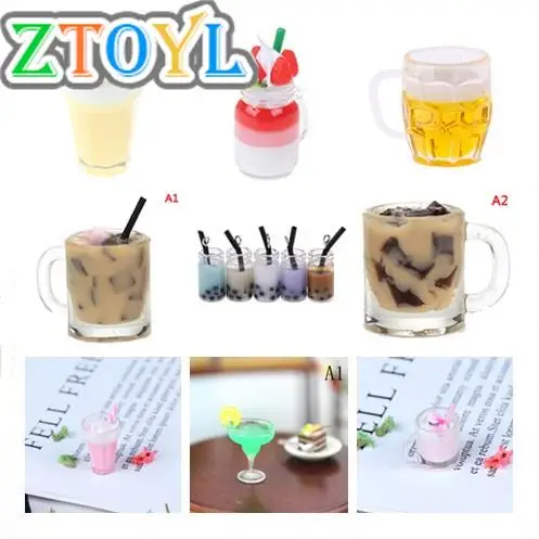 

Мини-мороженое Lemon Milk Фруктовый чай стакана воды миниатюры кукольный домик чашки Кухня на солнечных батареях 1:12 мини кукольный домик миниат...