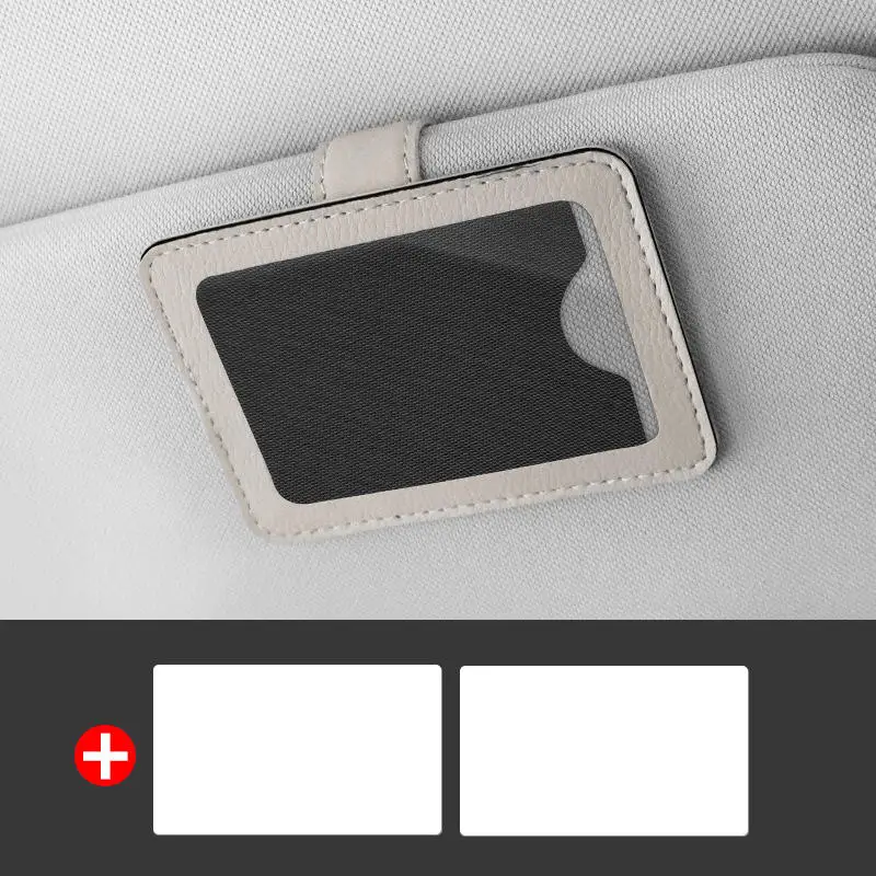 

Держатель Для Карт Из Искусственной Кожи С Клипсой Для Парковочного Разрешения И Солнцезащитным Козырьком