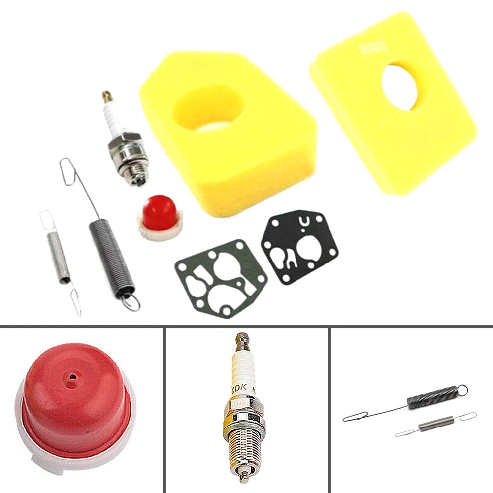 

Air Filter Spark Plug Carburetor Membrane Set For Briggs&Stratton 450 500 550 Many Small Engines Air Filter Cotton Kit