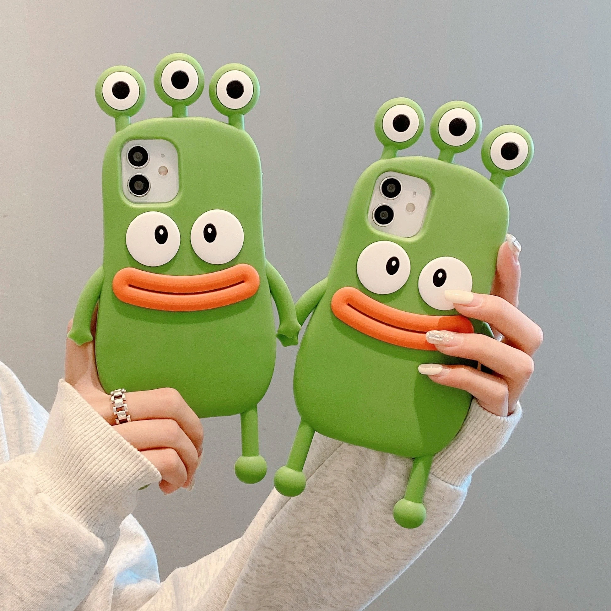 

3D Cartoon Cute Big Eyes Frog Soft Silicone Back Cover For iPhone 6 6s 7 8 Plus SE X Xs XR 11 12 13 14 Pro Max Phone Cases Funda