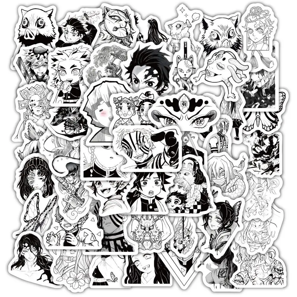 60 шт. крутые наклейки с героями мультфильмов Месяц призраков Akaza Kokushibo