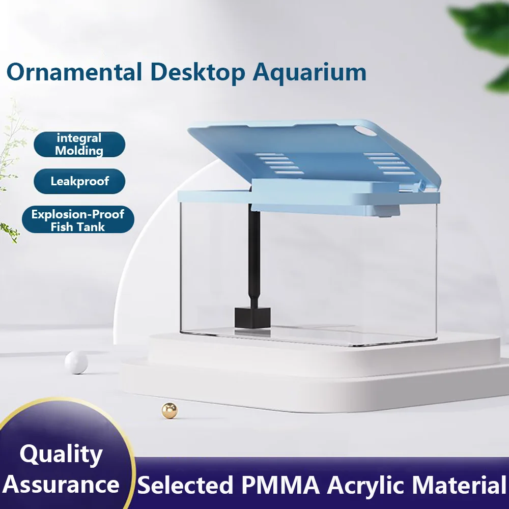 Hd аквариум прозрачный экологичный фотоаквариум для гостиной и офиса фильтр с