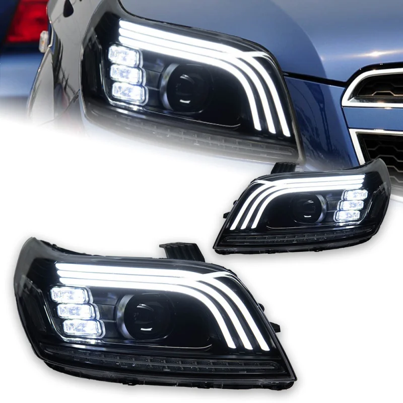 Фото Подходит для специальных 06-10 Chevrolet LeFeng, светодиодных фар в сборе, обновленный трехугольный дизайн автомобиля, сигнальная лампа Acce №4