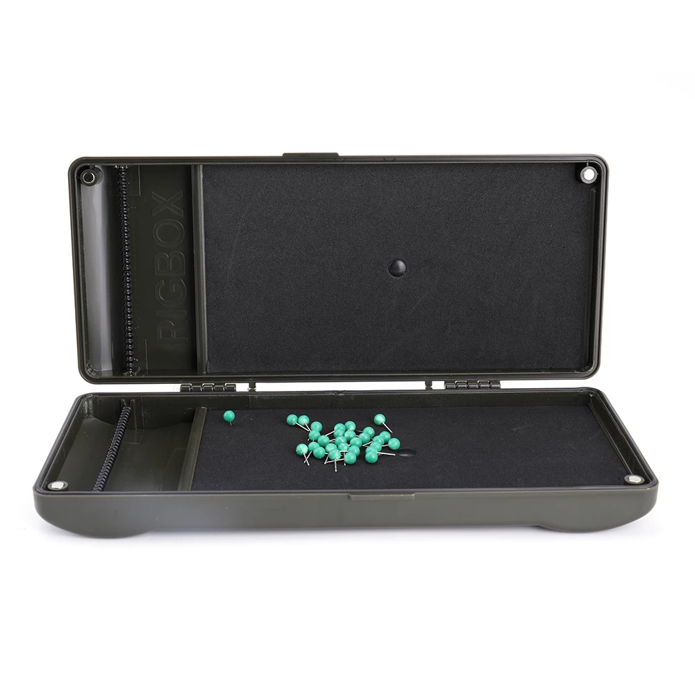 

Portable Fishing Tackle Box Fish Zig Ronnie Rig Fishhook Case Double Sided Swivel Storage Case Outdoor Fish Gear