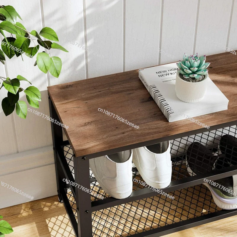 Скамья для хранения с металлическими сетчатыми полками и сиденьями. Отдельно