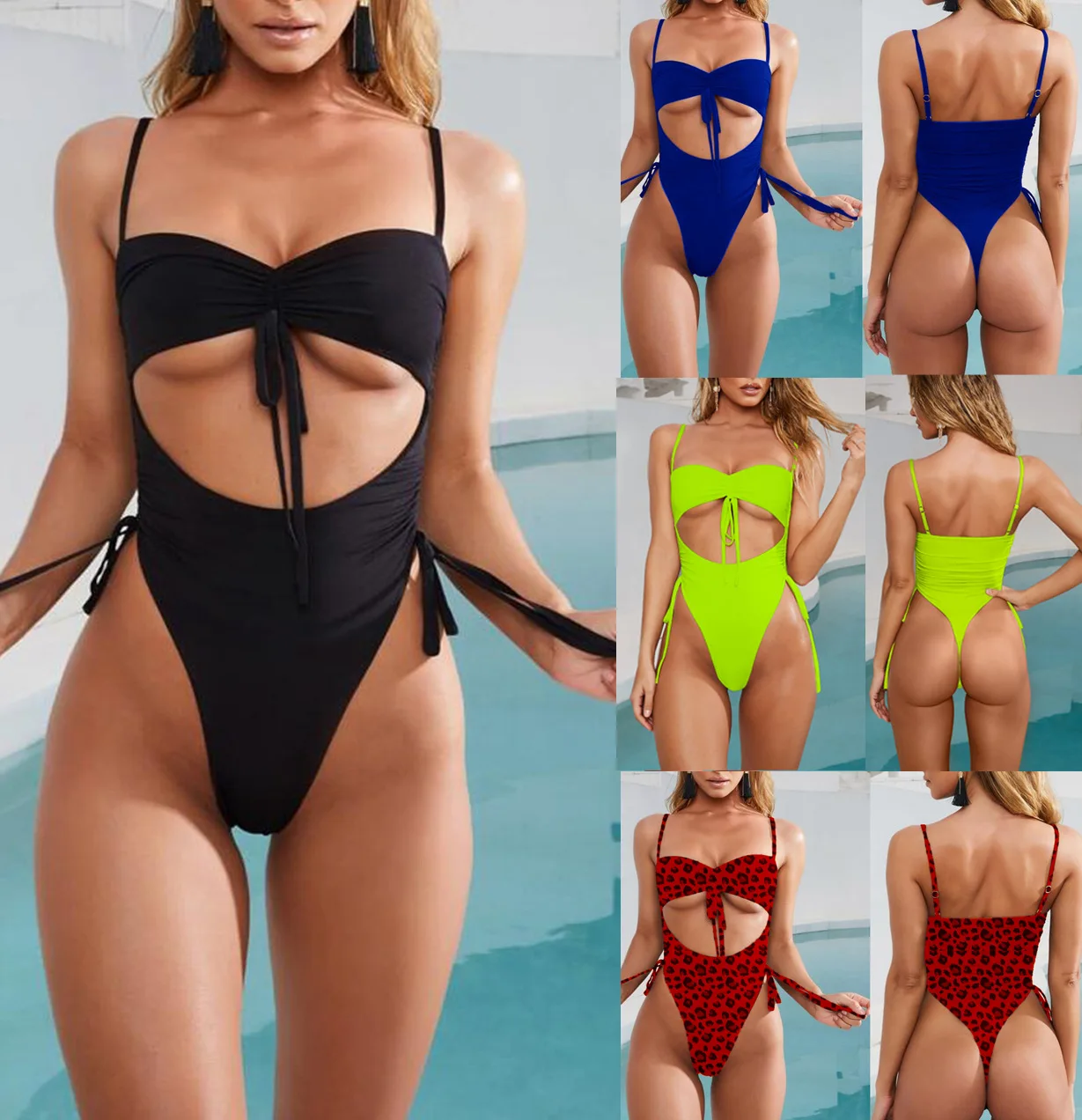 

Sexy One Shoulder Bikini Two Pieces Swimsuit Female Swimwear Women Bikini Set Bathing Suit Swim Monokini Bathing Suit Bodys X132