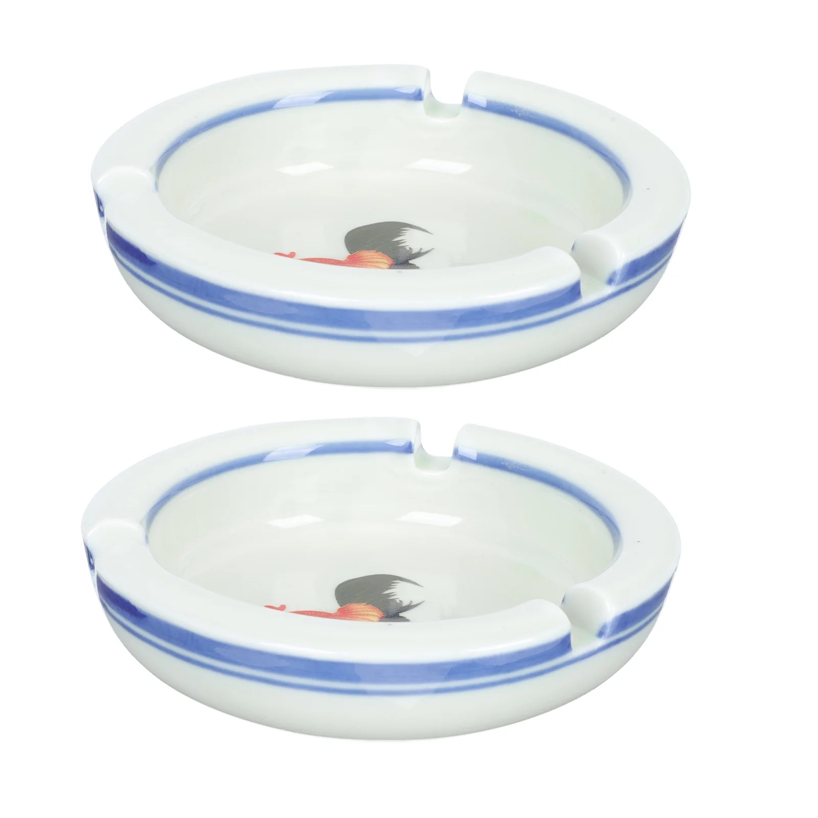 2 шт. декоративная керамическая пепельница с рисунком петуха гладкий домашний