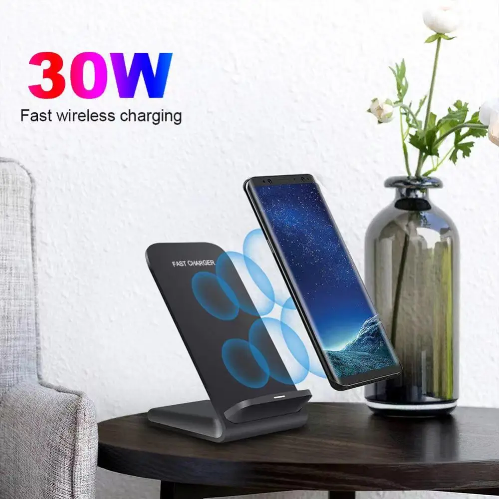 

30W Wireless Charger With Heat Dissipation Stand Is Suitable For Mobile Phones Supporting Wireless Charging Function