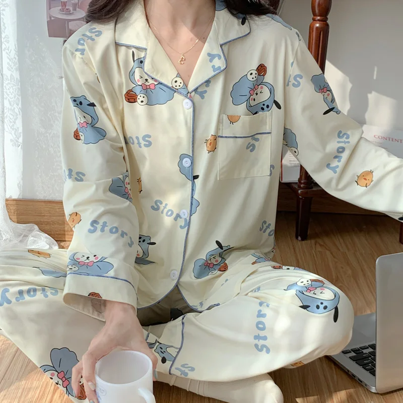 1 2023 pajamas women pajama tops long pajamas suit the spring and autumn period and the household to take female leisure suit