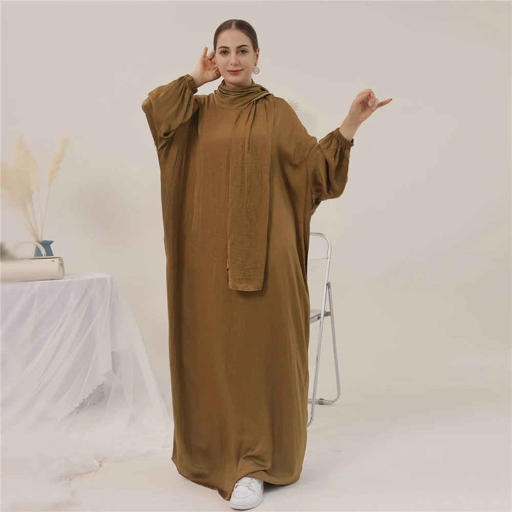 

Цельнокроеное длинное платье Амира цзилбаб химар индейка мусульманский женский хиджаб с капюшоном ИД скромный свободный кафтан халат одежда платье