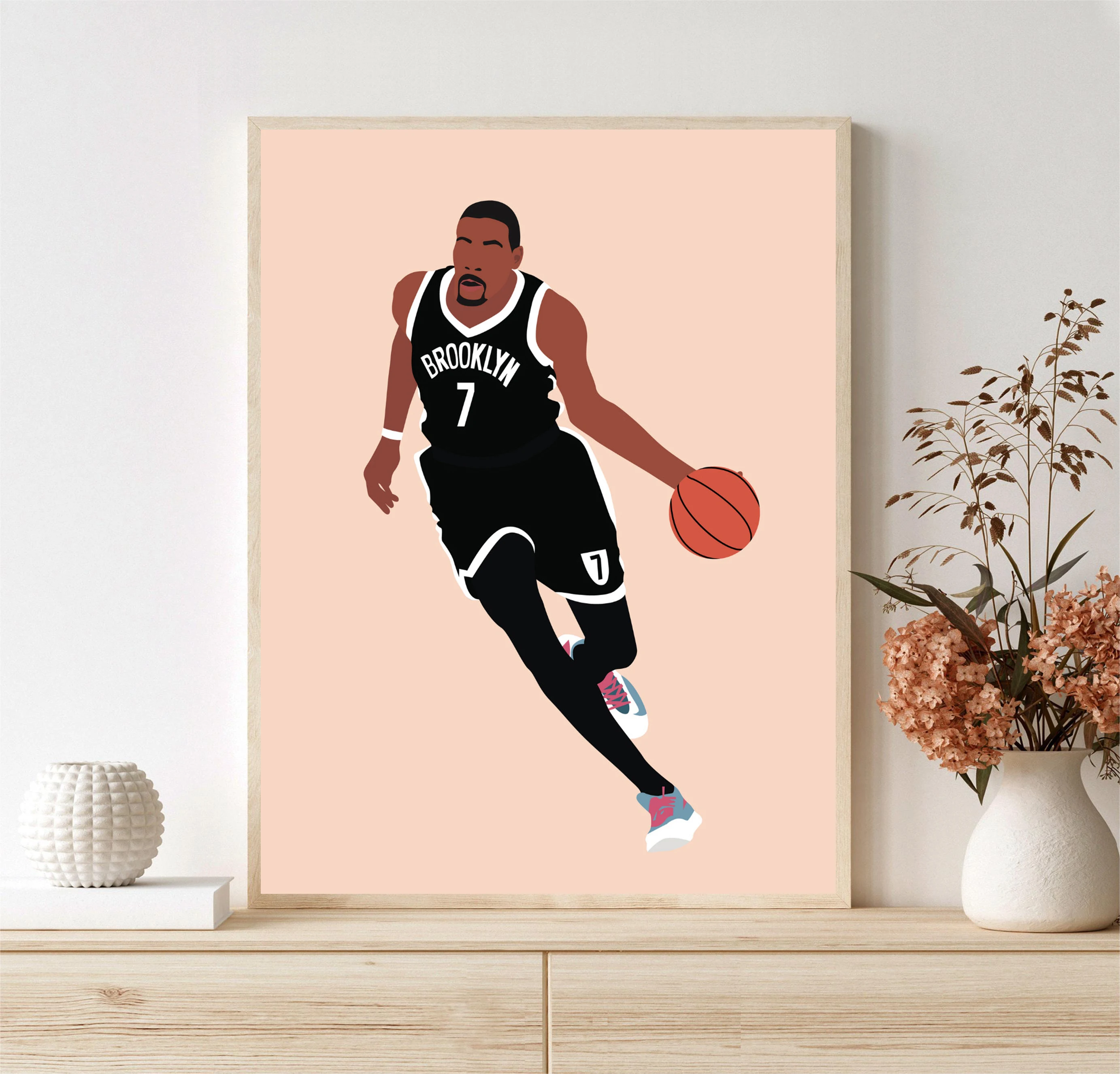 Современный знаменитый баскетболист минималистичный мультяшный иллюстрация