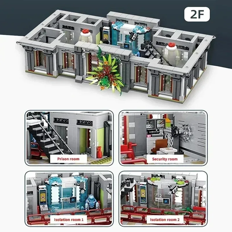 Creative Expert MOC PanlosBricks 613002 Lunatic Hospital Psychiatric Ward Модель 7527 шт. Строительные блоки