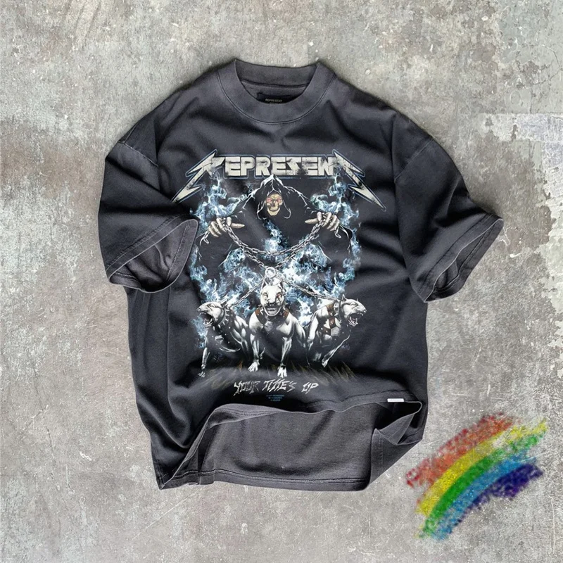 

Футболка оверсайз с коротким рукавом для мужчин и женщин, эффект потертости