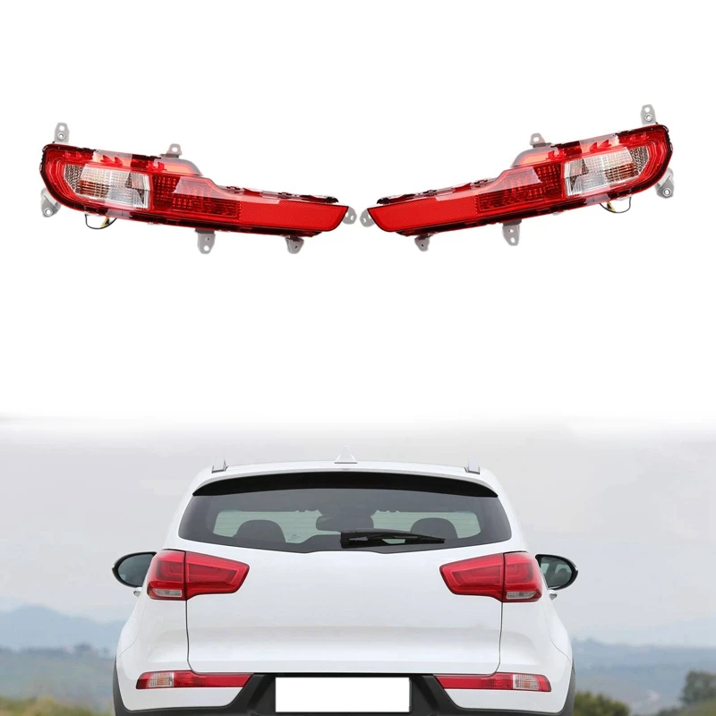 

NewCar Rear Bumper Fog Light Parking Warning Reflector LED Taillights for Kia Sportage 2014 2015 2016