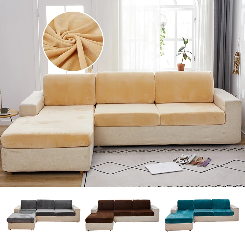 

Бархатный Чехол для дивана, эластичные мягкие чехлы для диванов, для гостиной, сохраняют тепло, нескользящая защита мебели для домашнего де...