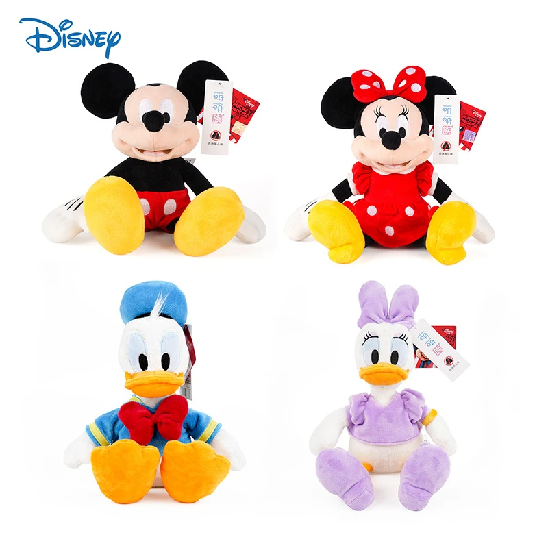 

Genuine 30cm 12inch Stuffed Mickey Minnie Mouse Donald Duck Plushie Toys for Girl Child Christmas Gifts Original Disney Plush