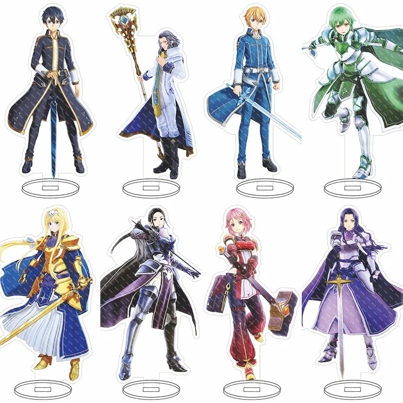 

Anime Sword Art Online Cartoon Figure Kirigaya Kazuto Yuuki Asuna Shino Tsuboi Acrylic Stand Characters Statues Model Toy
