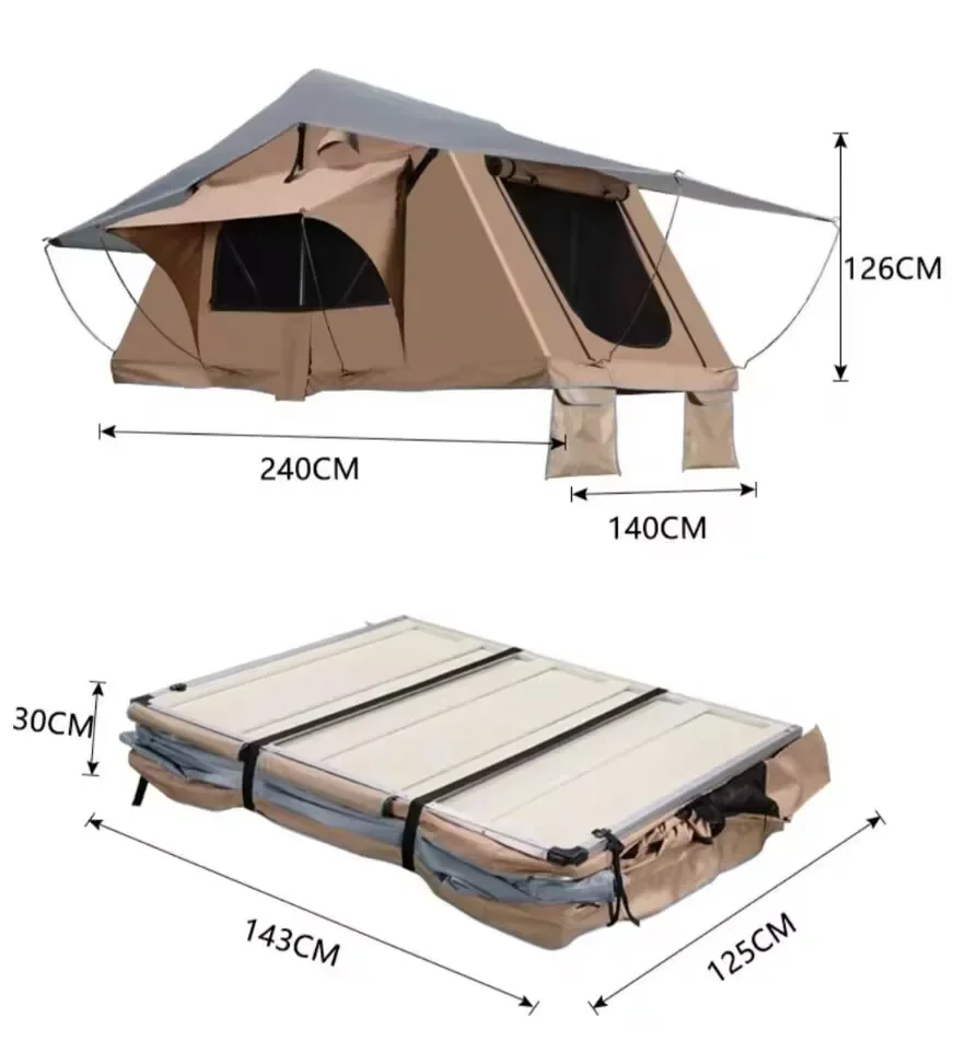 HOTO алюминиевая палатка на крыше 2-4 места