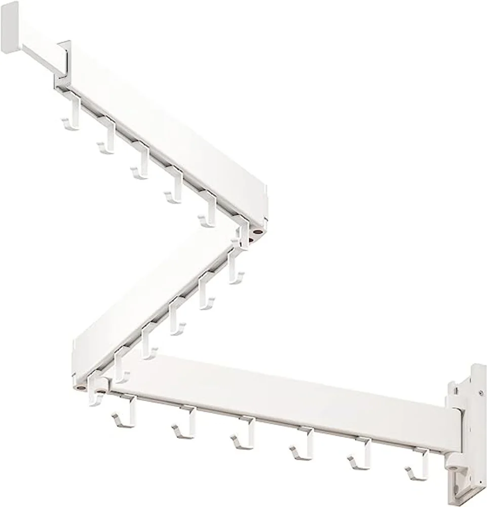 

Laundry Room Organization,Clothes Rack Wall Mount,Wall Mounted Laundry Rack Folding,Collapsible Clothes Hanging Rack