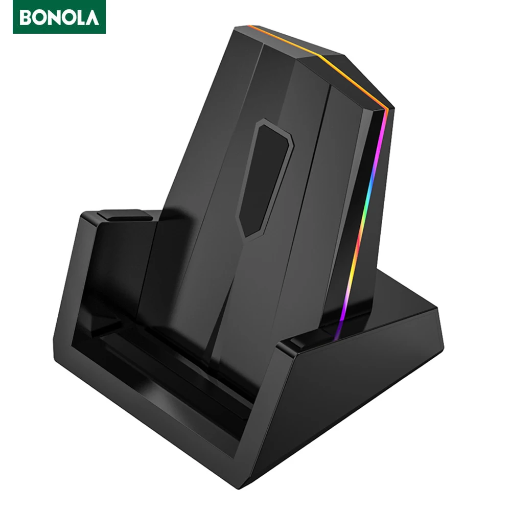 

Bonola Induction RGB Wireless Charger Desk Stand for Huawei/Xiaomi/Samsung Qi Wireless Chargers Holder for iPhone/Android Phone