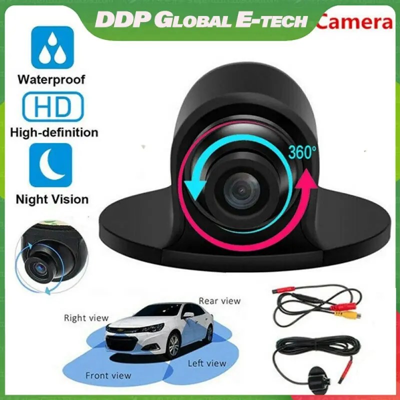 

2/4/6PCS Hd 360 Degree Rotating Ccd Car Rear View Camera Wide Angle Reversing Backup Camera Waterproof Car Rear View Camera