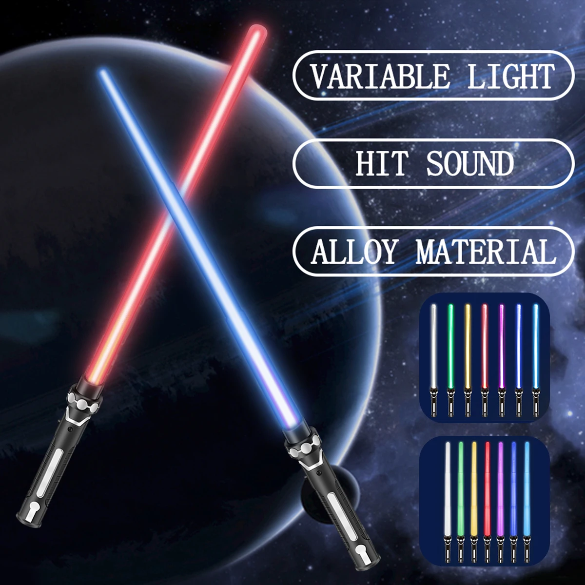 

31.9inch RGB Light Saber 7 Color Changing Light-up Sword with Light and Sound Effect LED Light Sword Toy Battery-operated