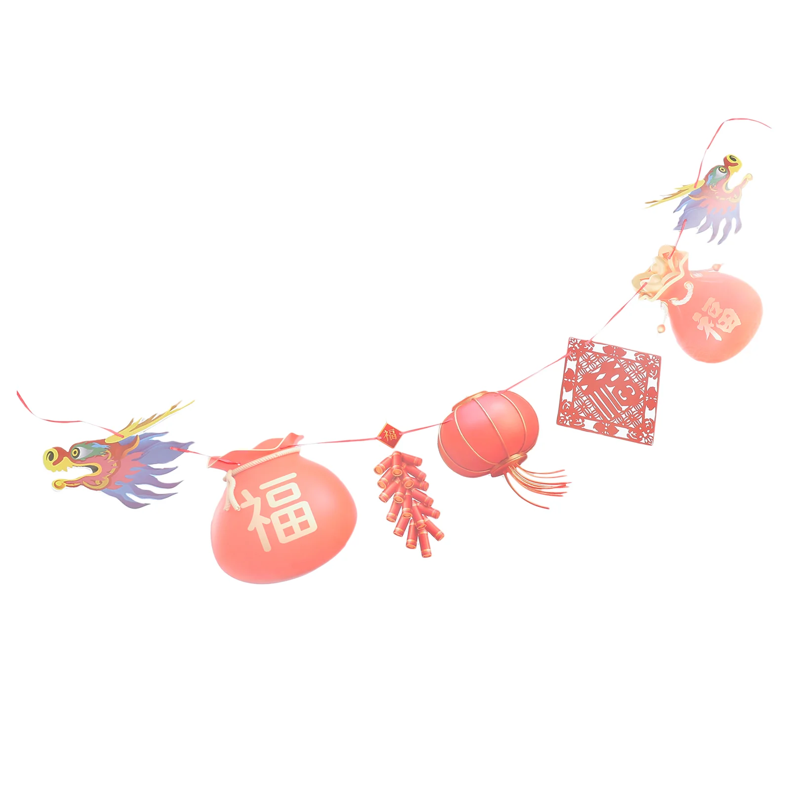 

1 Set Year of Dragon Chinese New Year Banner Decoration New Year Party Hanging Banner Party Paper Banner